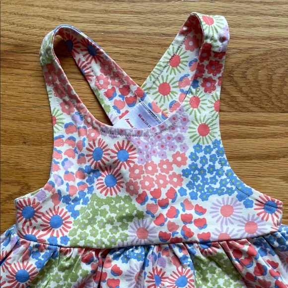 Hanna Andersson - Baby Print Crossback Dress & Bloomer Set in Sea Daisy - Picture 6 of 12